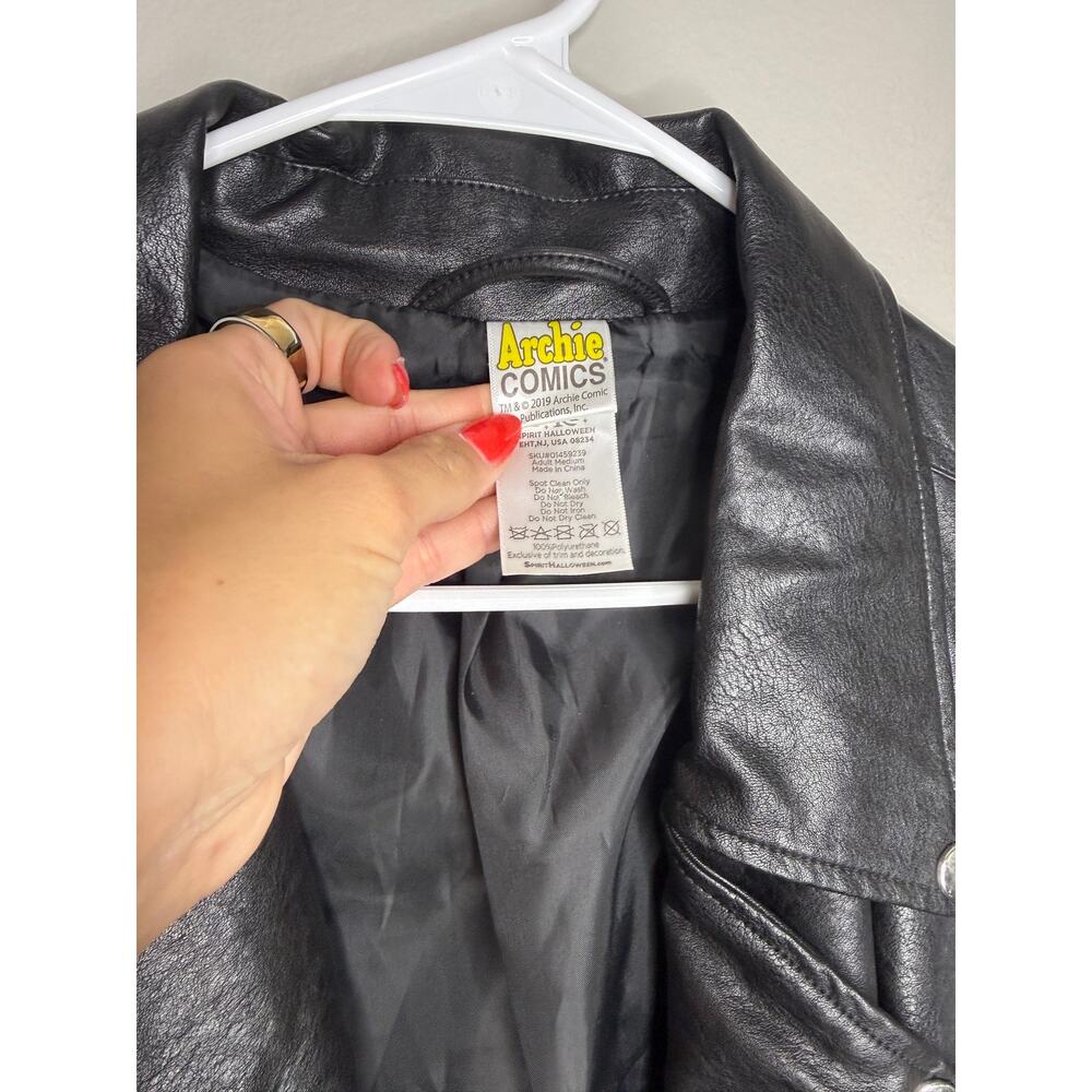 Archie Comics Riverdale South Side Serpents Faux Leather Moto Jacket Halloween - Picture 6 of 8